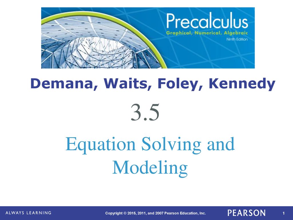 Equation solving and modeling ppt download