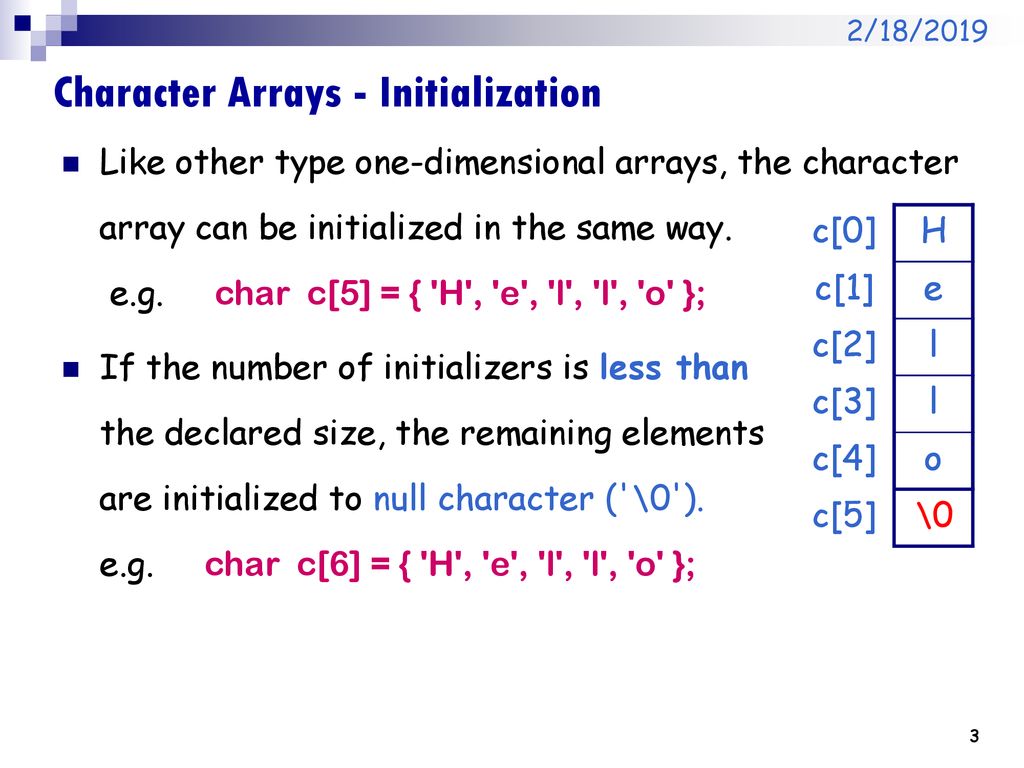 Chapter 8 Character Arrays And Strings Ppt Download