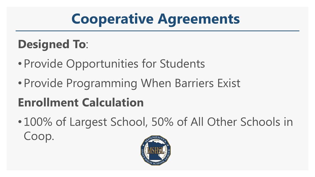 Cooperative Agreements