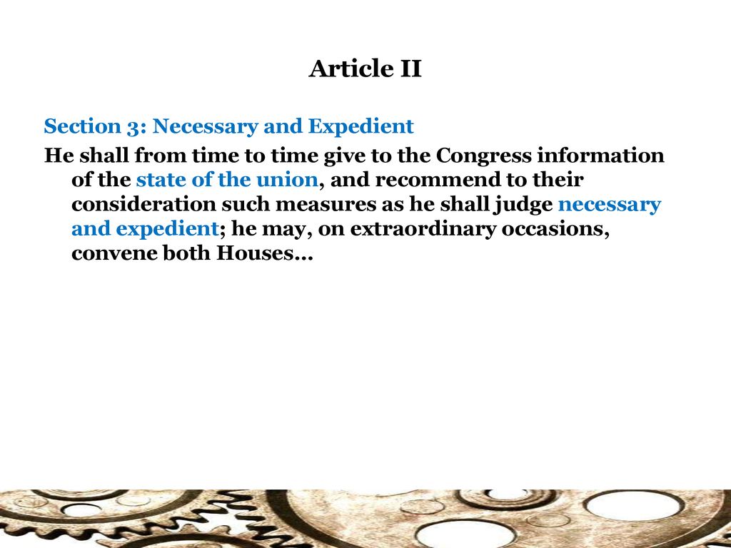 article ii the presidency assignment
