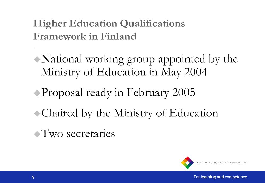 Higher Education Qualifications Framework in Finland