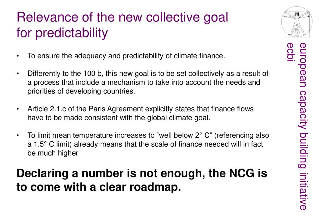 Relevance of the new collective goal for predictability