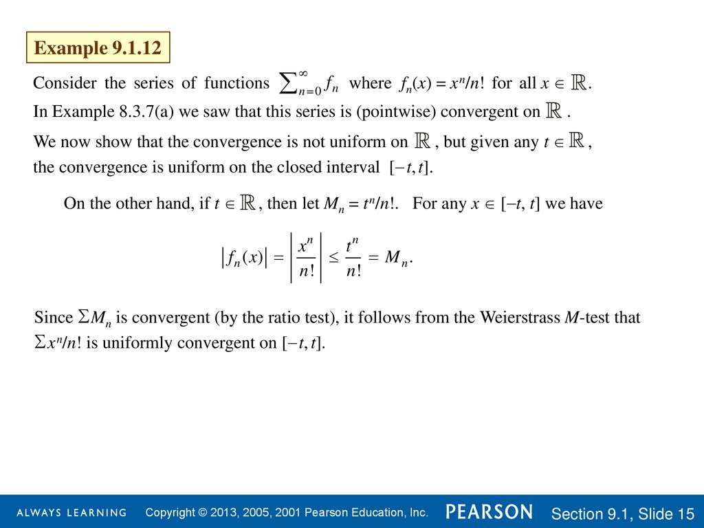Sequences and Series of Functions - ppt download
