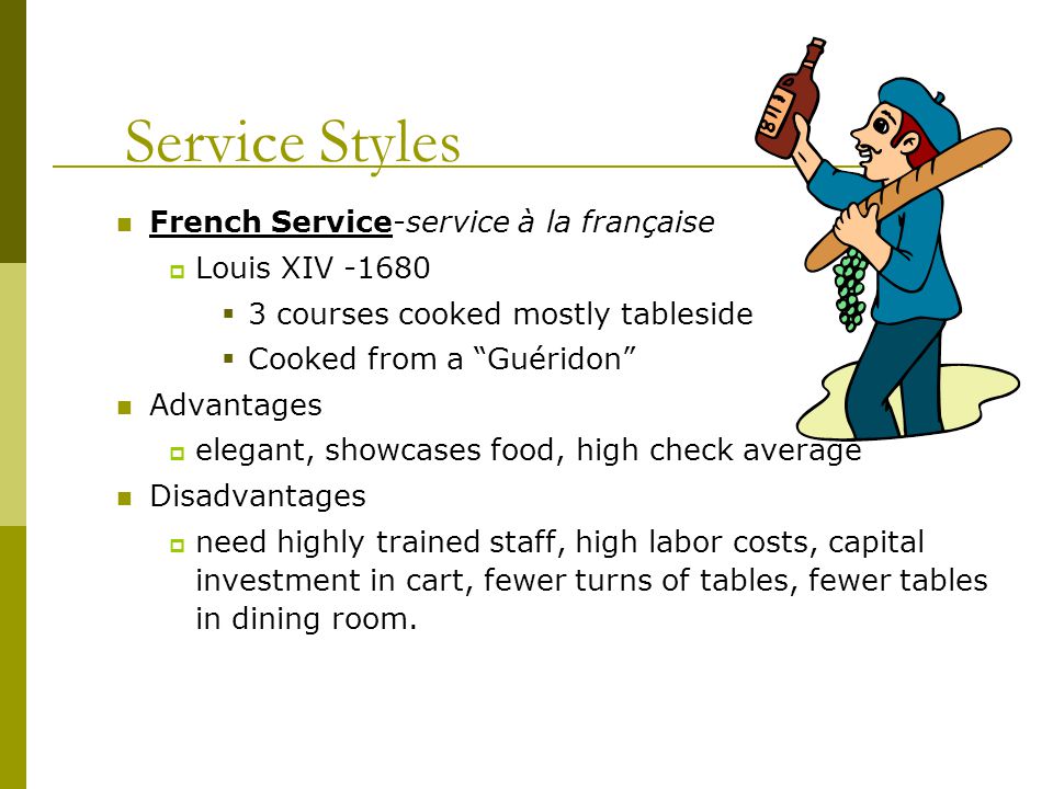 Service Styles French Service-service à la française Louis XIV -1680