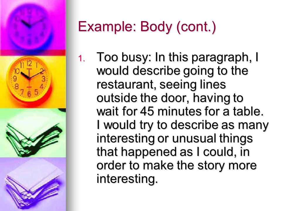Example: Body (cont.)