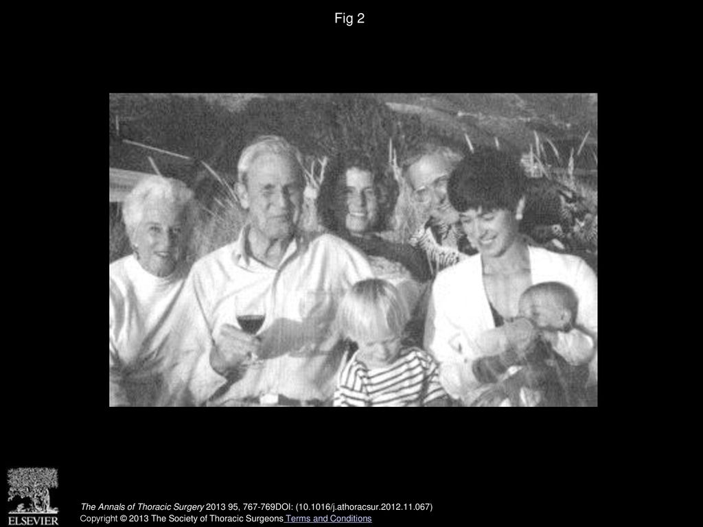 Fig 2 The Roe family, 1993 (left to right): Jane, Ben, Ginny, David, and Sukey with Nathan and Celeste in the foreground.