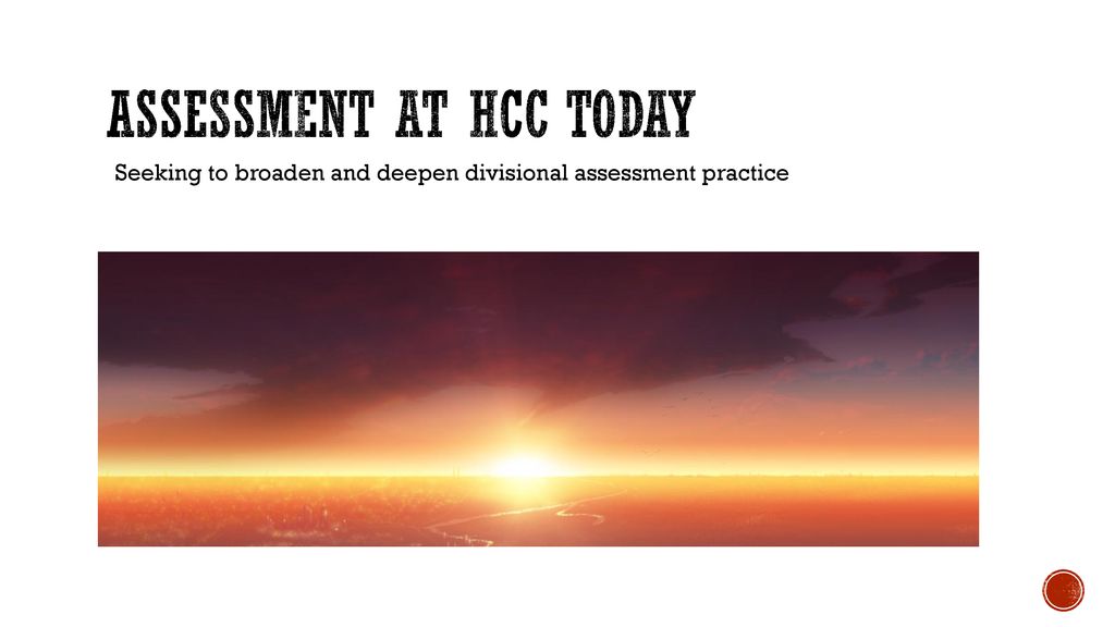 Assessment at HCC Today