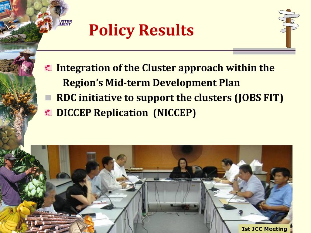 Policy Results Integration of the Cluster approach within the