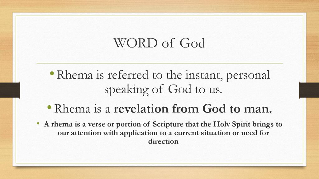 what is a rhema word what is a rhema word