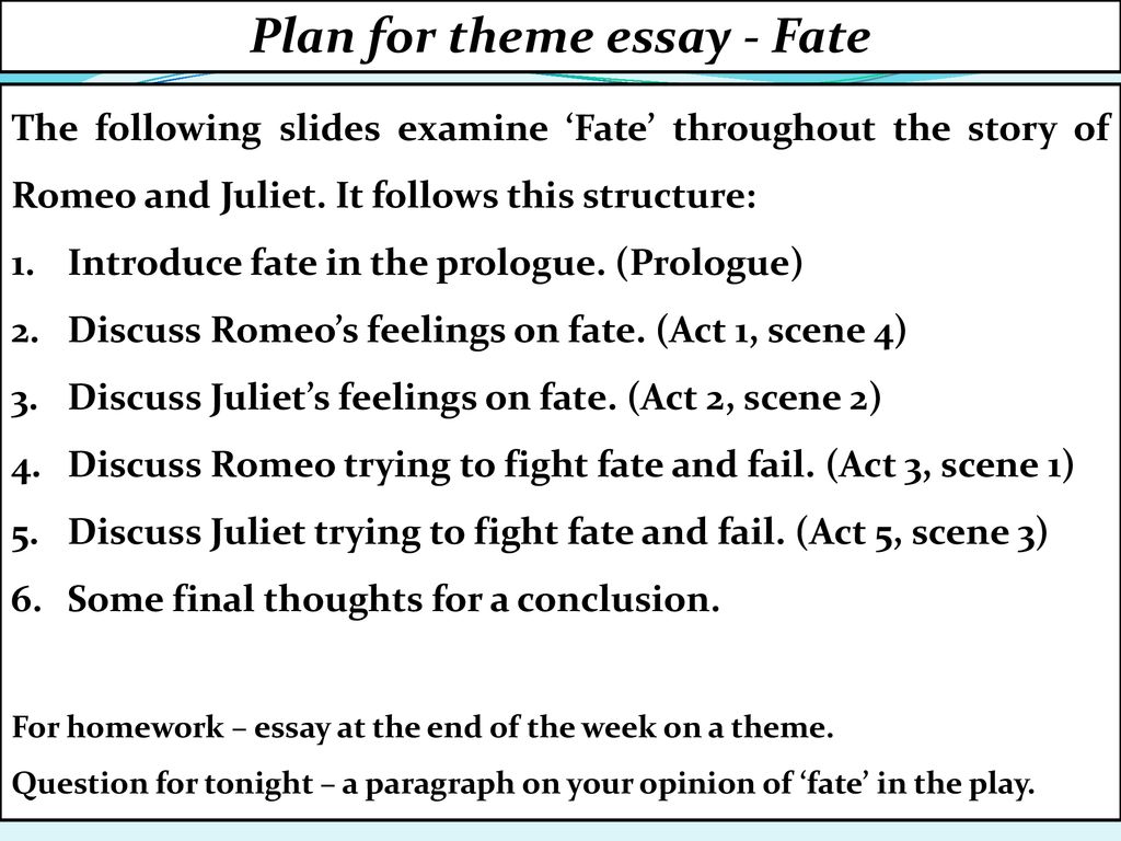 romeo and juliet fate essay