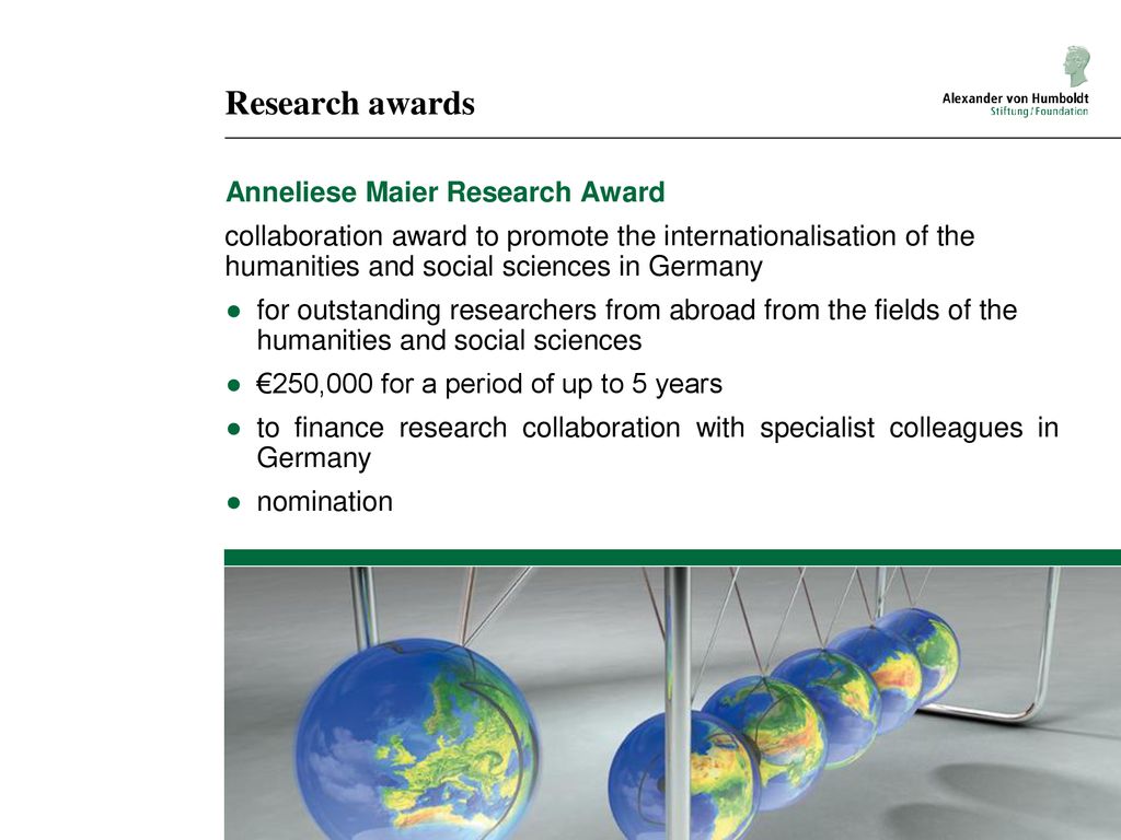 Research awards Anneliese Maier Research Award