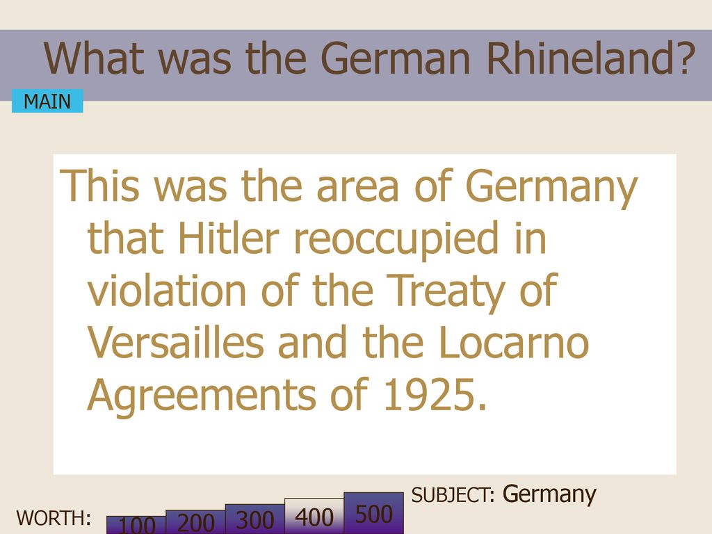 What was the German Rhineland