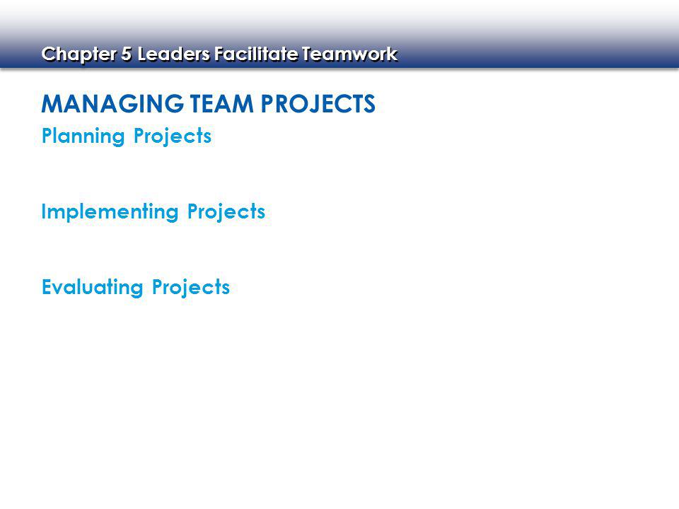 Managing Team Projects
