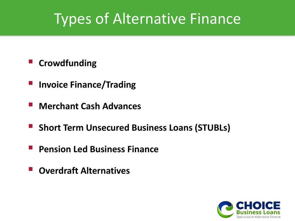 Alternative Finance for businesses - ppt download