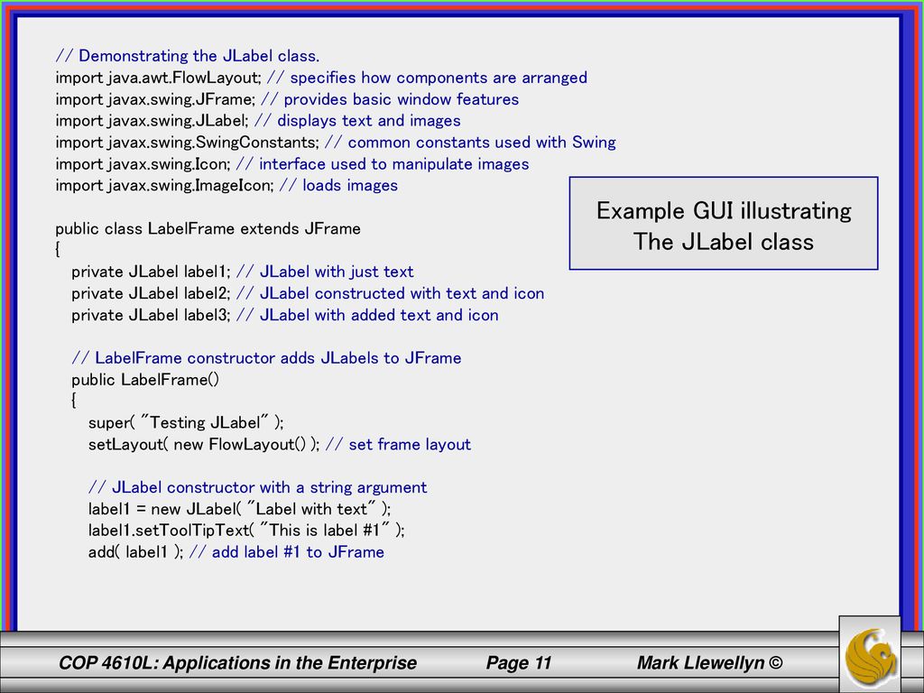Cop 4610l applications in the enterprise spring ppt download