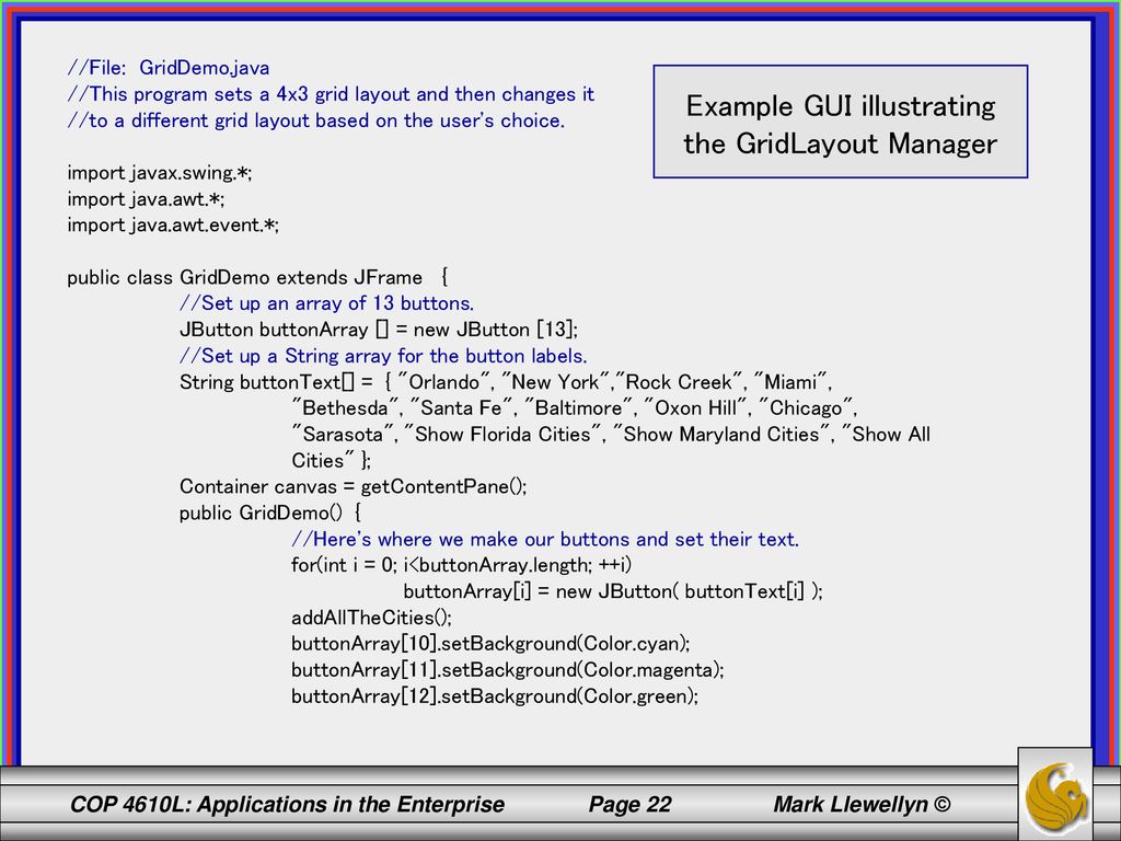 COP 4610L: Applications in the Enterprise Spring ppt download