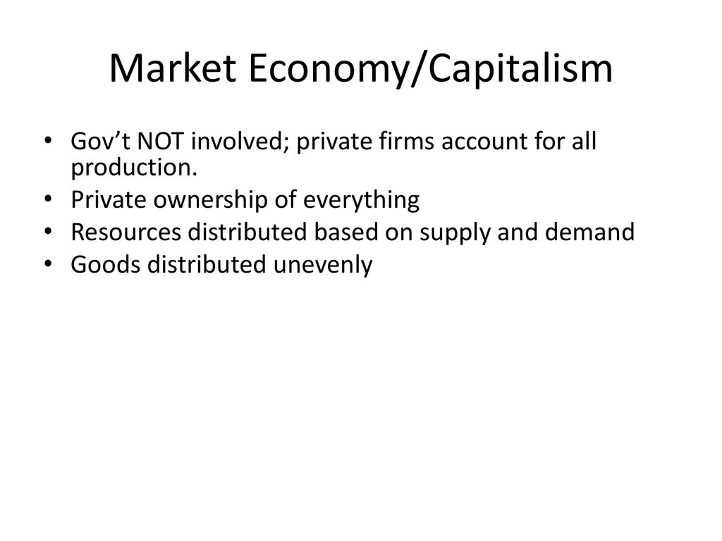 Market Economy/Capitalism