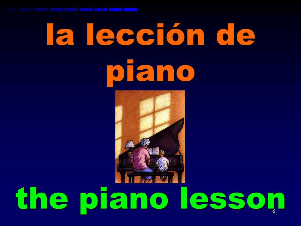 la lección de piano the piano lesson