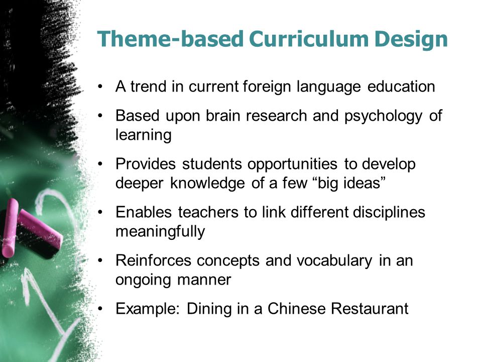 Theme-based Curriculum Design