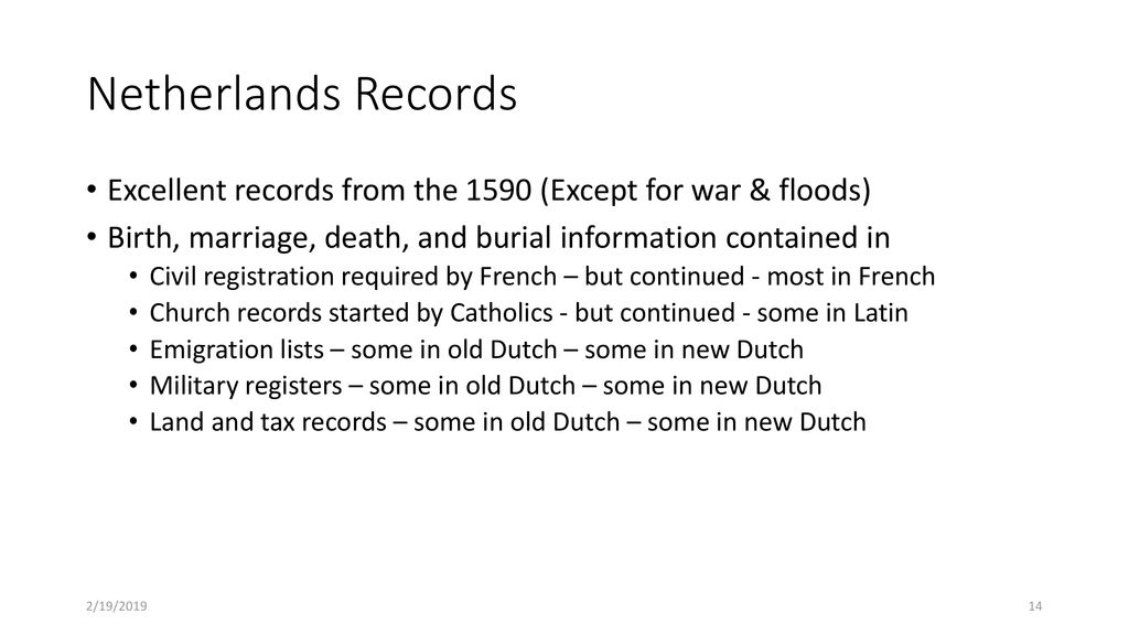 Records netherlands marriage Marriage record