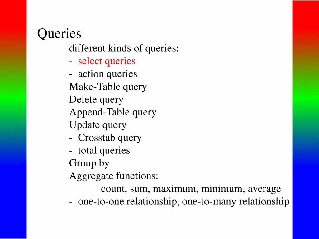 Review application of database systems ppt download