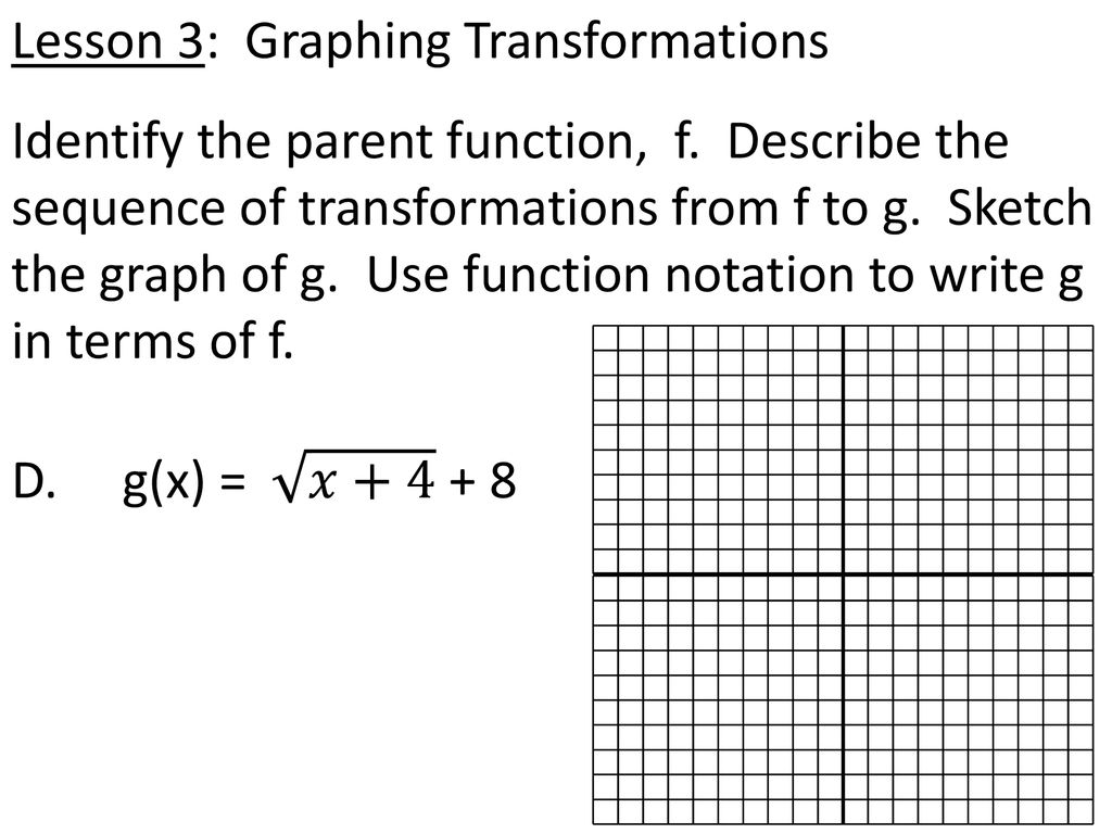 227.27 Notes: Transformations of Functions - ppt download