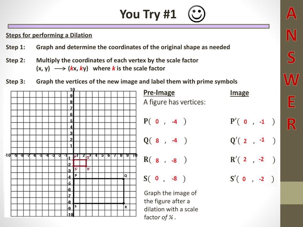 Graphing & Describing “Dilations” - ppt download With Regard To Dilations Worksheet With Answers