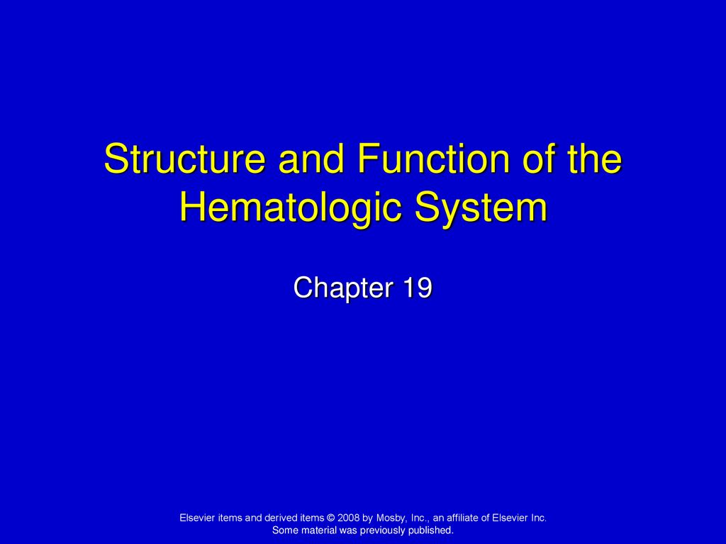 Structure and function of the hematologic system ppt download