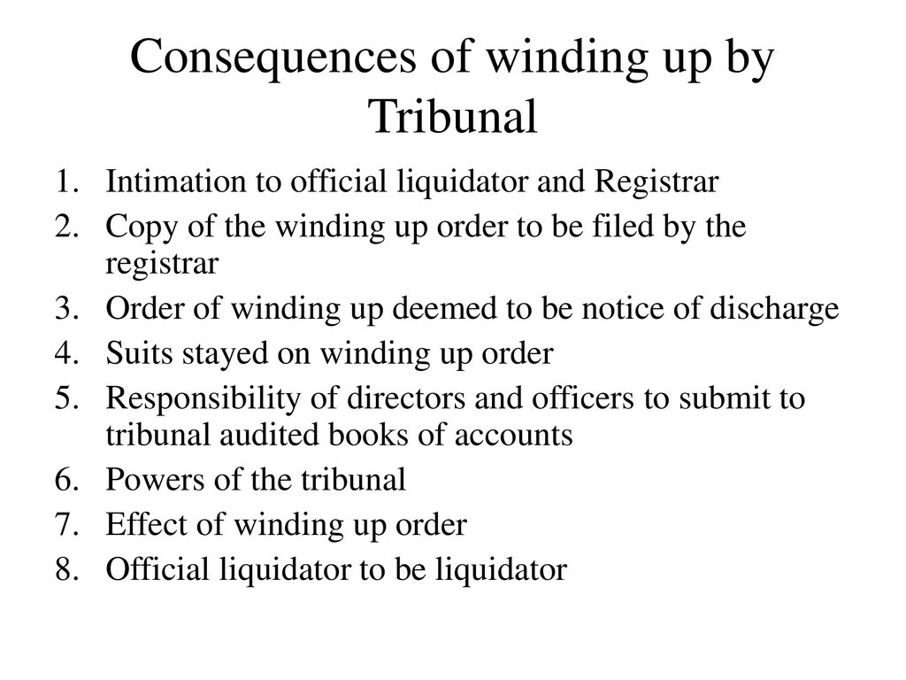 what is a winding up order