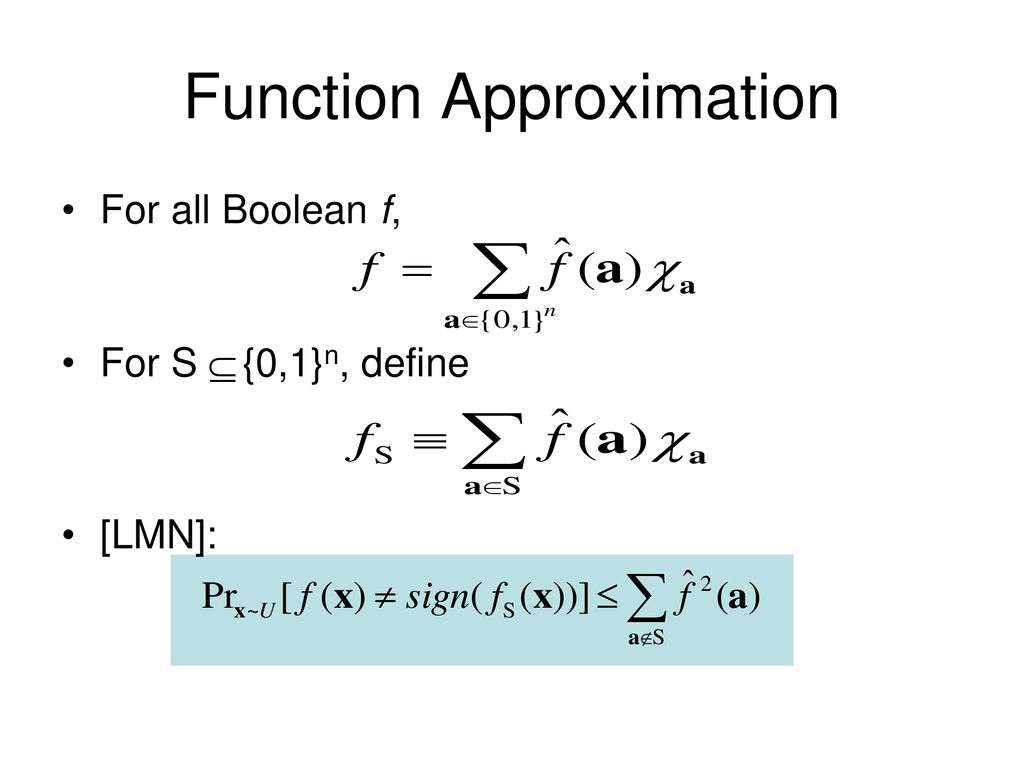 Fourier Analysis And Boolean Function Learning Ppt Download