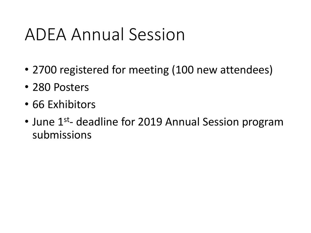 ADEA Annual Session Council of Faculties Report March ppt download