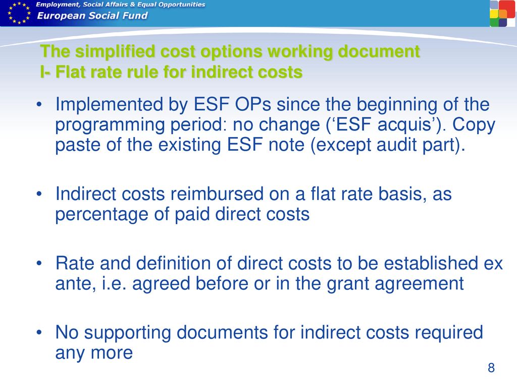 No supporting documents for indirect costs required any more