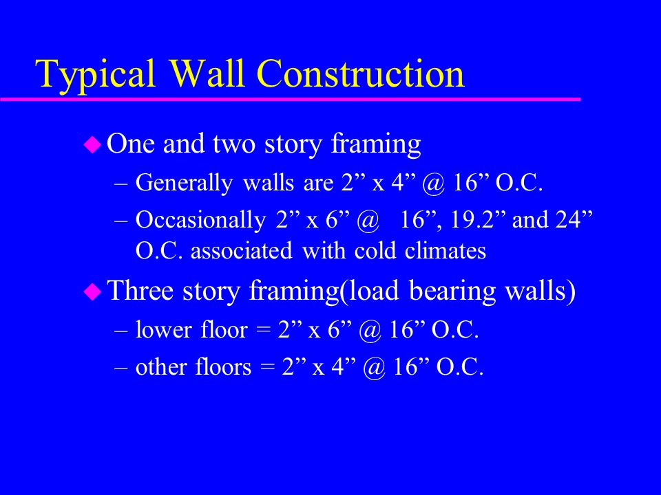 Typical Wall Construction