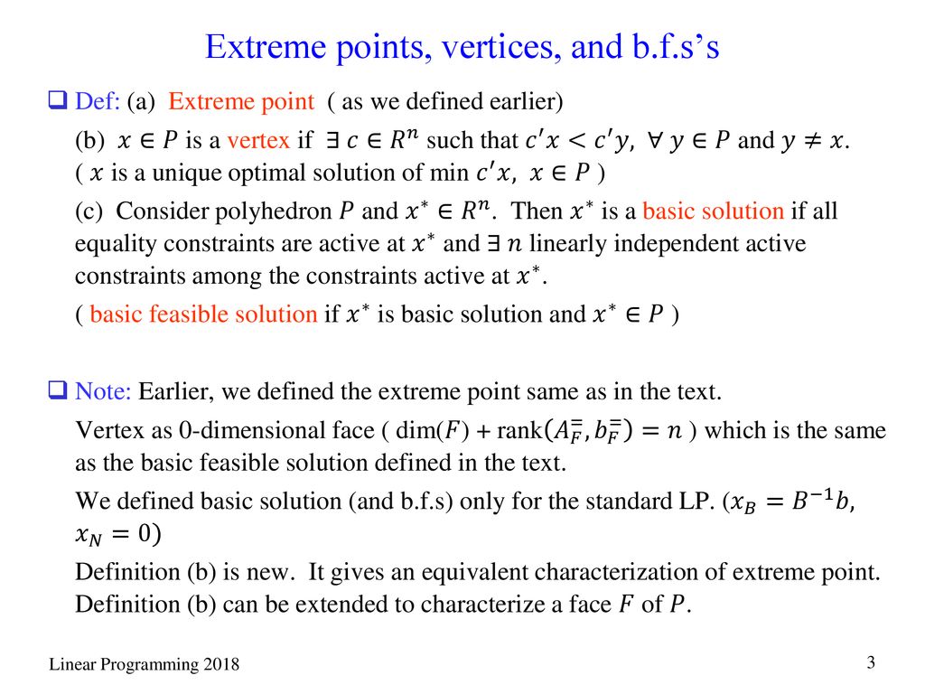Chap 2 The Geometry Of Lp In The Text Polyhedron Is Defined As Ppt Download