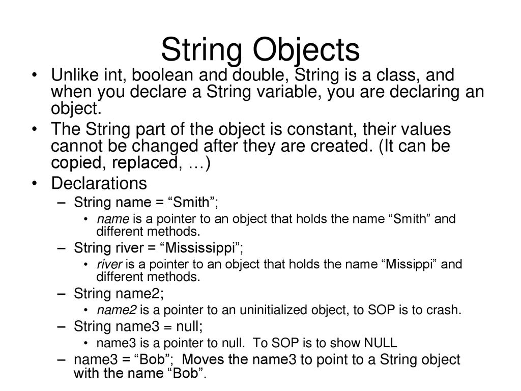 Goals Understand how to create and compare Strings. - ppt download
