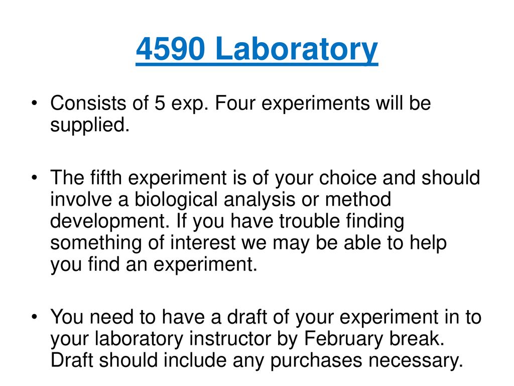 4590 Laboratory Bioanalytical Chemistry - ppt download