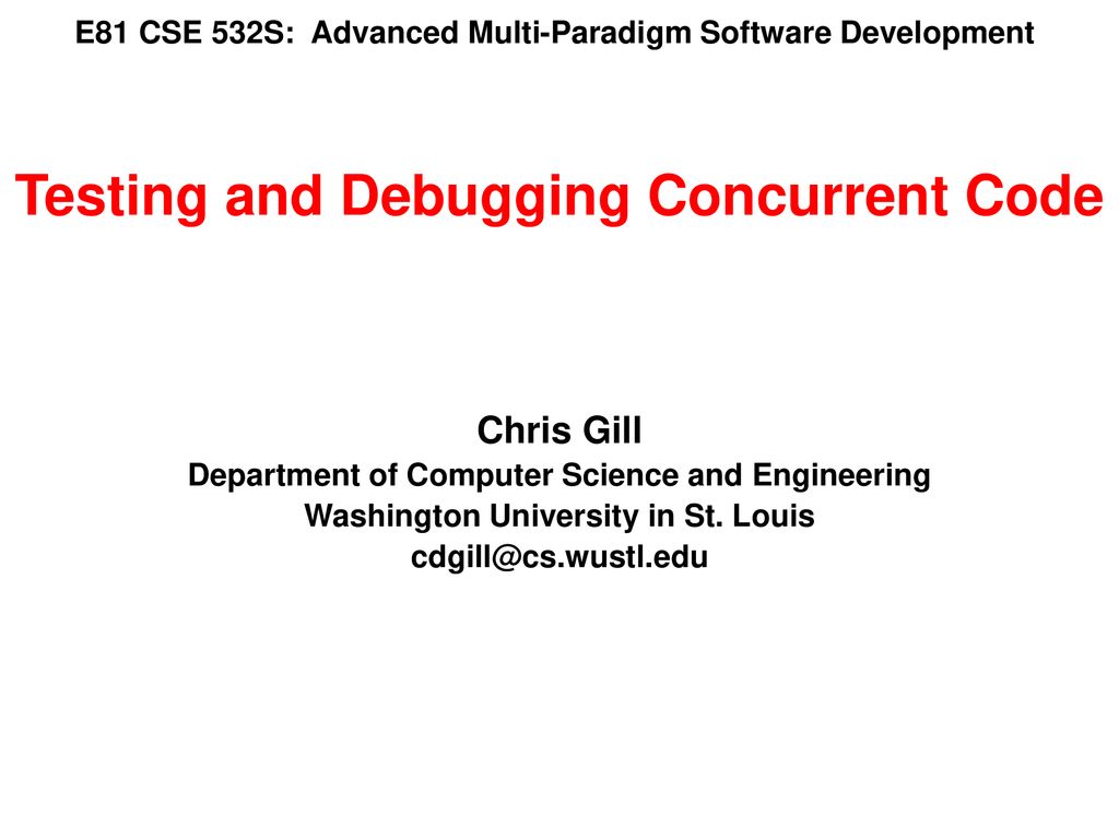 Testing and debugging concurrent code ppt download