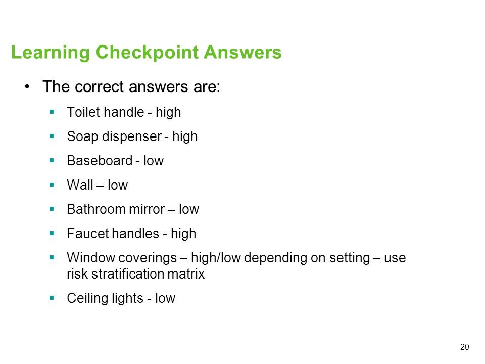 Learning Checkpoint Answers