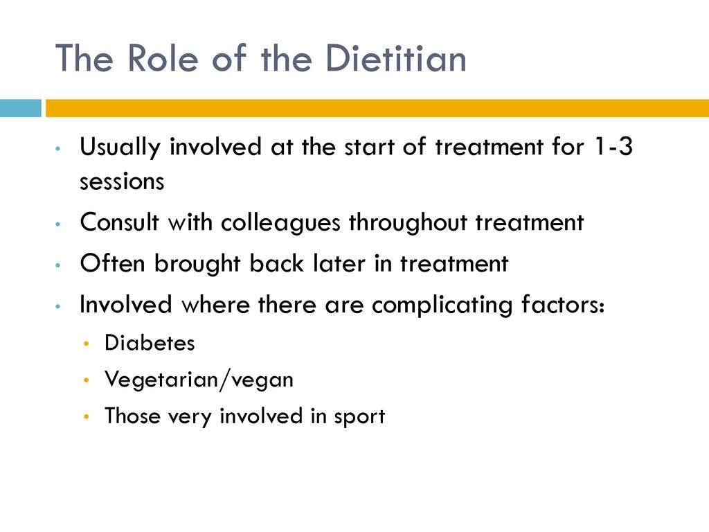 The Role of the Dietitian