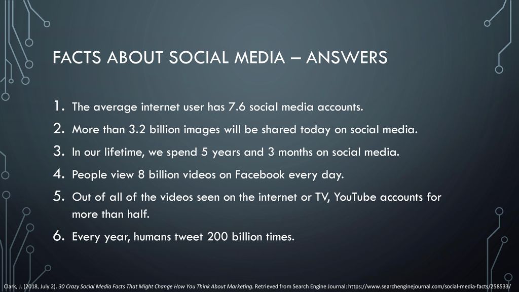 Facts about social media – Answers