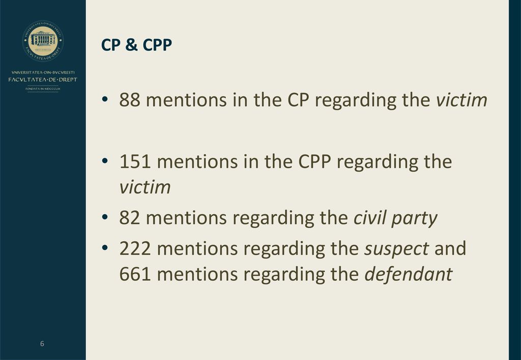 88 mentions in the CP regarding the victim