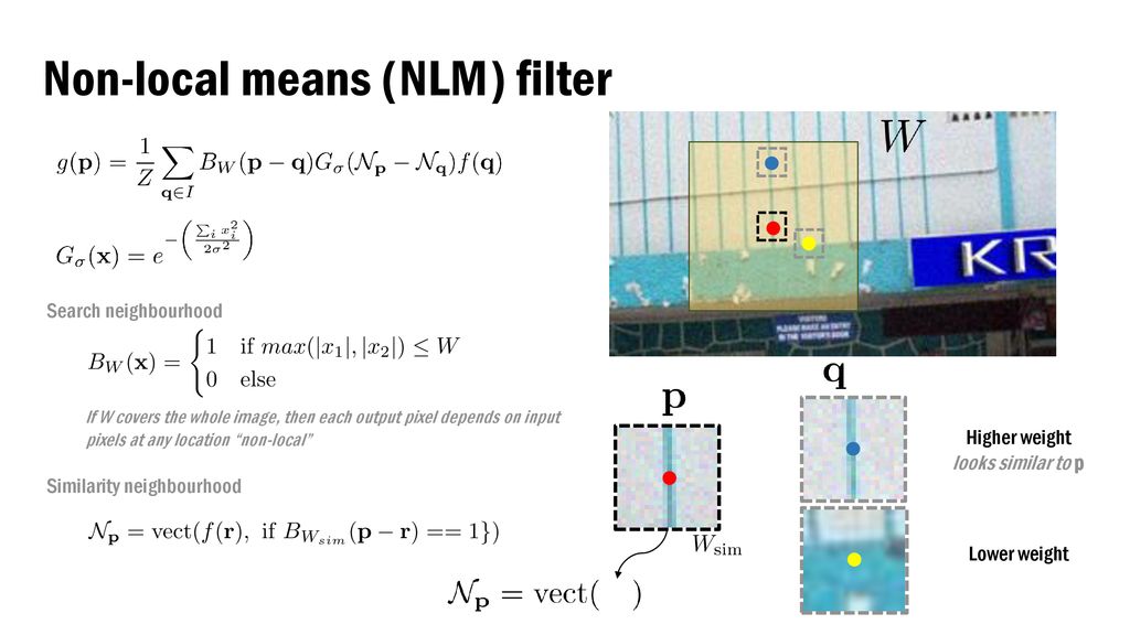 Non-local Means Filtering - ppt download