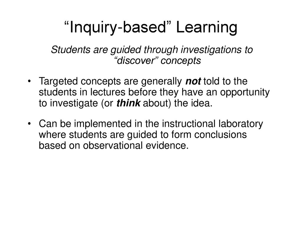 Inquiry-based Learning