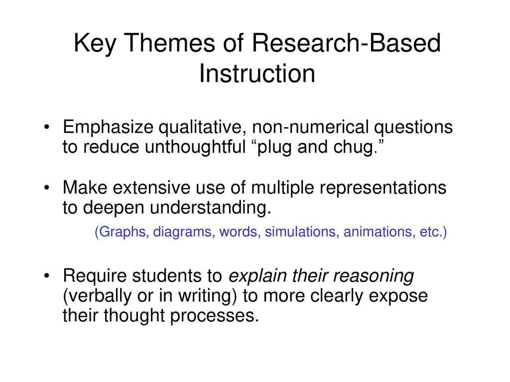 Key Themes of Research-Based Instruction