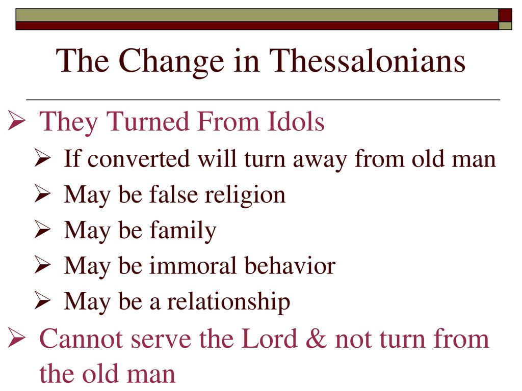 The Change in Thessalonians