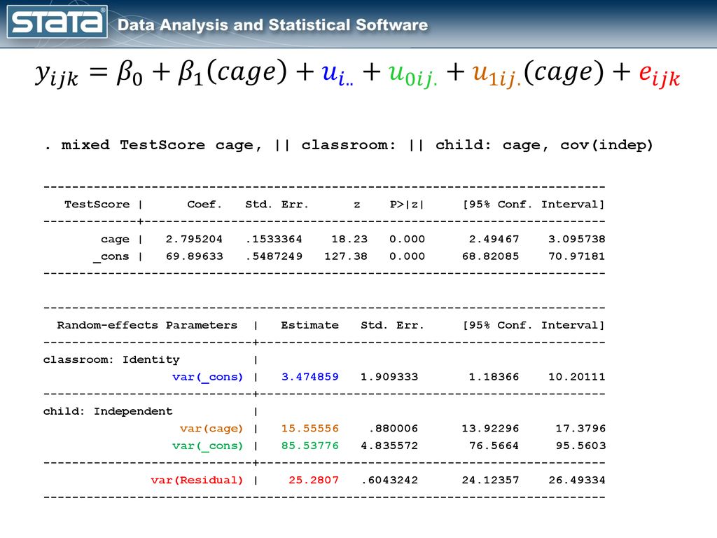 Bayesian Multilevel Longitudinal Models Using Stata Ppt Download