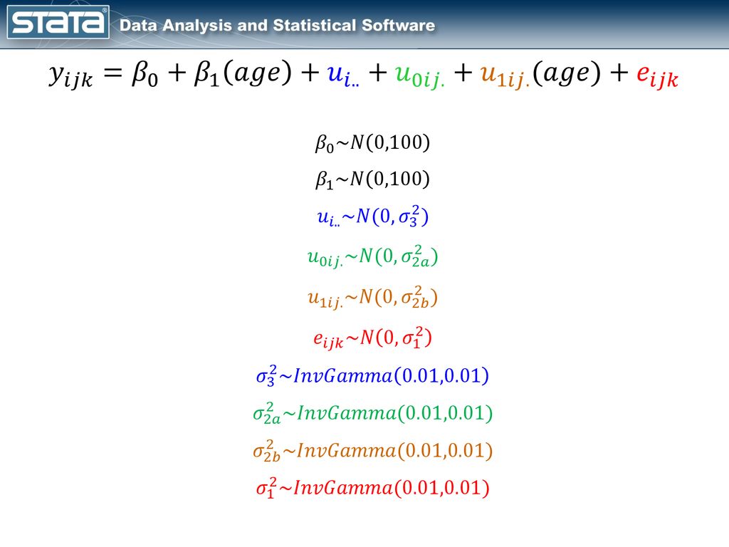 Bayesian Multilevel Longitudinal Models Using Stata Ppt Download