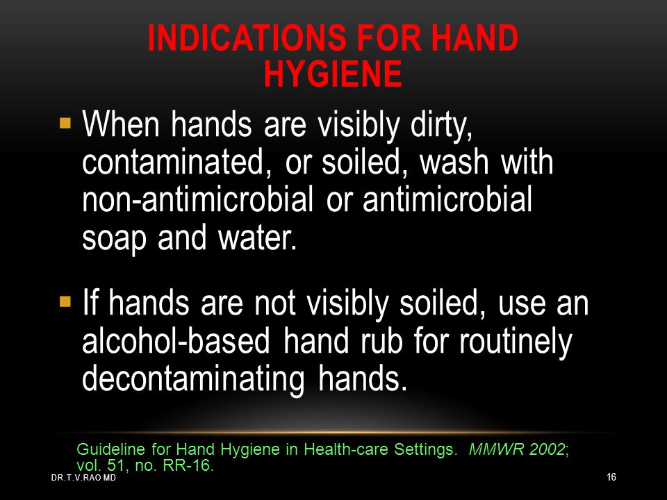 Indications for Hand Hygiene