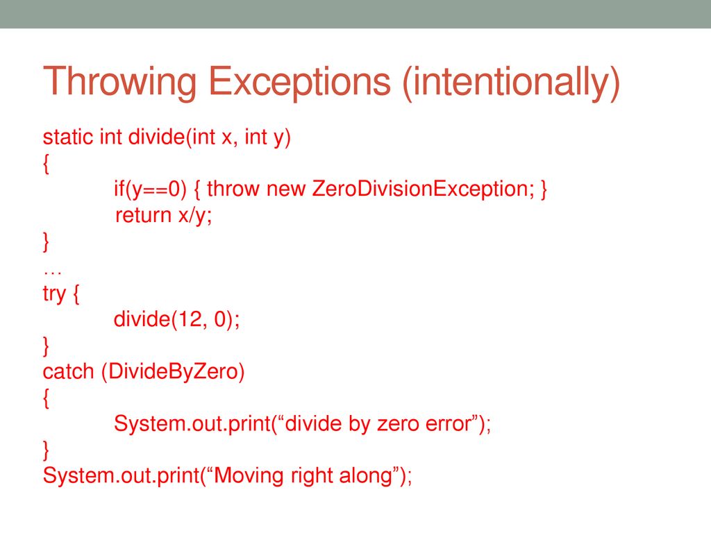 Exceptions handling Try, catch blocks Throwing exceptions. - ppt download