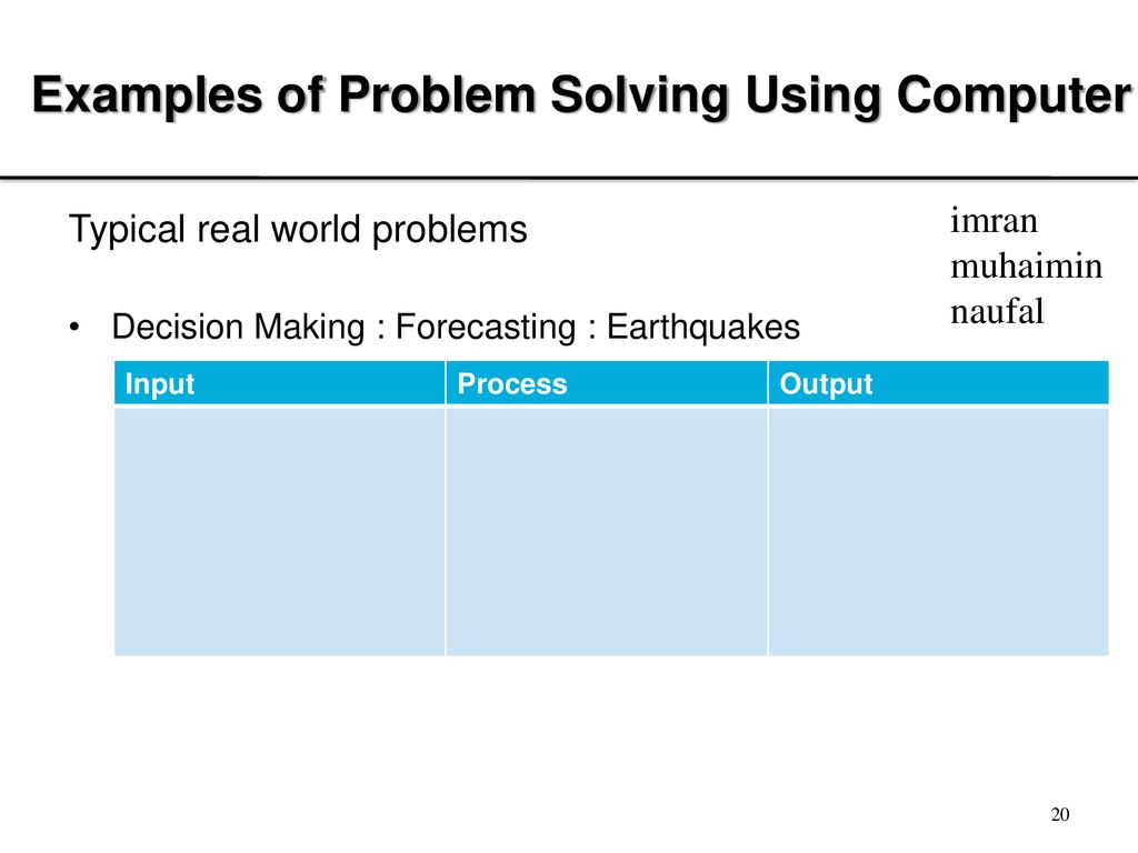 Introduction to Problem Solving Using Computers - ppt download